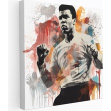 Popcas Muhammed Ali Kolaj Tarzı Çağdaş Stil Duvar Tablosu