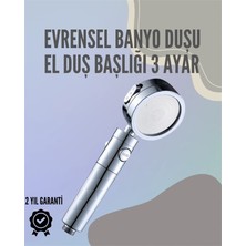 Die Grup Paslanmaz Çelik Çok Fonksiyonlu El Duş Başlığı – 3 Modlu Püskürtme Seçeneği