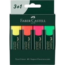 Die Grup Faber-Castell Textliner Fosforlu Kalem 3+1