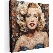 Popcas Sürrealist Mozaik Geleneksel Hollywood Portresi Modern Sanat Temalı Duvar Tablosu
