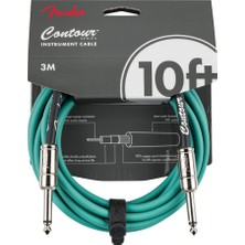 Fender Contour Serisi 3 Metre Yeşil Enstrüman Kablosu