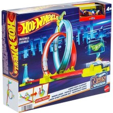 Die Grup Hot Wheels Neon Yarışlar Çifte Çemberde Yarış Seti
