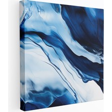 Popcas Deniz Mavisi Abstrakt Modern Sanat Teması Deniz Manzarası Temalı Kanvas Duvar Tablosu