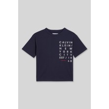 Panço Calvin Klein  Erkek Çocuk Mavi Tişört