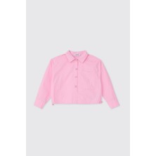 Panço Kız Çocuk Pembe Gömlek