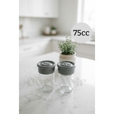 Dore Voir 2 Adet Cam Tuzluk Plastik Kapaklı (Kutuludur)-  75 cc