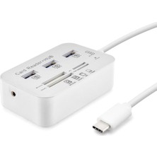 Die Grup Type-C 3.1 Hub Kart Okuyucu 7 Port 5 Gbps Beyaz HDX7029
