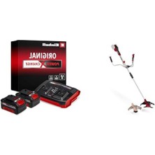 Die Grup Einhell Agıllo 36/255 Bl - Solo, Akülü Çalı Tırpanı + Einhell 18V 2 x 4,0 Ah Pxc Twincharger Kit, Akü & Şarj Cihazı