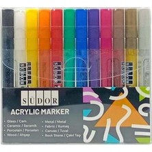 Die Grup Südor Mona Lisa Akrilik Marker 12 Renk 3 mm