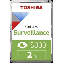 Shopwave Toshıba S300, HDWT720UZSVA, 3.5", 2tb, 128MB 5400 Rpm, 7/24 Güvenlik HDD (Türkiye Distribütörü Garantili)