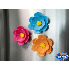 Dıymax Çok Parçalı Çiçek Buzdolabı Magneti Dekoratif Mutfak Süsü