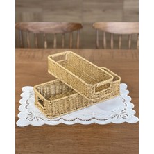 Marys Concept Rattan Dikdörtgen Organizer Sepet - 2'li Set