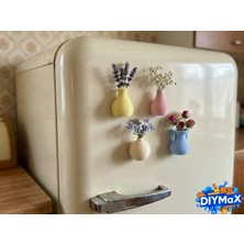 Dıymax Mini Vazo Buzdolabı Magneti Dekoratif Mıknatıslı Saksı