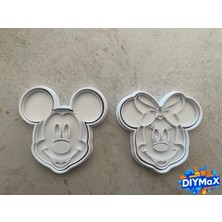 Dıymax Mickey ve Minnie Mouse Kurabiye Kalıbı ve Damga Seti