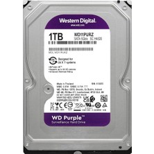 Shopwave Wd Purple, WD11PURZ, 3.5" 1tb, 64MB, 5400 Rpm, 7/24 Güvenlik, HDD (Türkiye Distribütörü Garantili)