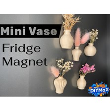 Dıymax Mini Vazo Buzdolabı Magneti Dekoratif Mıknatıslı Saksı 1 Adet