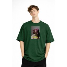 Shopwave Blurry - Oversize Erkek Tişört Hakı