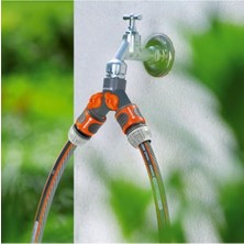 Die Grup Gardena 2 Yollu Vana: 26,5 mm (G 3/4 Inç) Dişli Musluk Için Su Dağıtıcı, Iki Cihazın Aynı Anda Bağlanması Için, Her Iki Çıkış Ayarlanabilir (938-20)