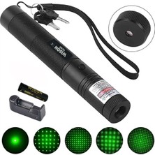 sbodurhome Wison WS-503 100MW Desen Başlıklı Şarjlı Yeşil Lazer Pointer