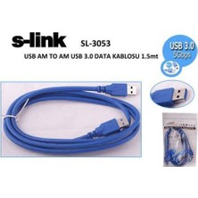 Shopwave S-Lınk SL-3053 Am To Am USB 3.0 (1.5 Metre) Data Kablosu