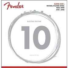 Fender Super 250\'S Guitar Strings Nickel Plated Steel Ball End 250R Gauges .010-.046 String Sets - Elektro Gitar Teli