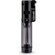 Lubinski Cigar Basic Slim Tek Torch Puro Çakmağı Siyah