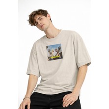 Shopwave Freedom - Oversize Erkek Tişört Bej
