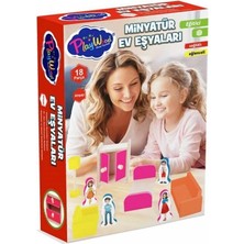 Die Grup Playwood Kutuda Ahşap Minyatür Ev Eşyaları Seti