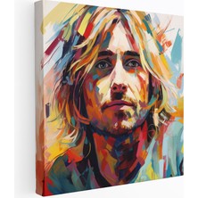 Popcas Kurt Cobain Görsel Sanat Dekoratif Kanvas Tablo