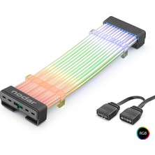 Die Grup 24 Pin Argb Anakart Güç Uzatma Kablosu Bükülebilir 2 mm 54 60 LED Siyah ND2801B