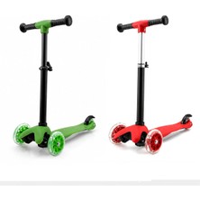 Die Grup Mını Scooter Rıden Shıne Işıklı Scooter 55X57-64-71CM Fosforlu Renkli +2 Yaş - 40KG Max Taşıma Herhangi Bir Renk Gönderilir (5324)