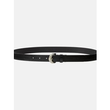 Calvin Klein Kadın / Kız Siyah Calvin Klein Forged Pın Belt 25MM, Yıq Siyah Kadın Kemer