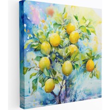 Popcasso Limon Ağacı Modern Sanat Temalı Dekoratif Kanvas Tablo
