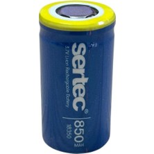 sbodurhome Sertec 18350 3.7V 850 Mah Li-Ion Şarjlı Pil - 1c
