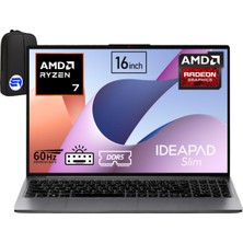 Lenovo Ideapad Slim 3 16ARP10 Ryzen 7-170 16GB Ram 1tb SSD 16" IPS Windows 11 Pro 83K800DKTREP4 + Elektropasaj Çanta