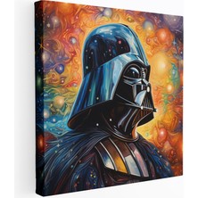 Popcasso Kozmik Galaksi Motifli Darth Vader Darth Vader Figürü Kanvas Duvar Tablosu