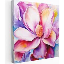Popcasso Magnolia Temalı Abstrakt Kanvas Tablo
