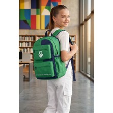 United Colors Of Benetton 03848 Okul Çantası Ortaokul Lise Ilkokul Öğrenci Çantası Üniversite Yeşil