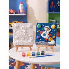 Tabdiko Astronot Çocuk 15X15 Taş Boyama Seti – Çocuk ve Yetişkin Hobi Seti