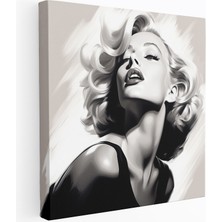 Popcasso Minimalist Portre Geleneksel Hollywood Portresi Temalı Kanvas Tablo