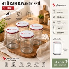 1 Litre 4 Lü Cam Kavanoz Paşabahçe Kapaklı