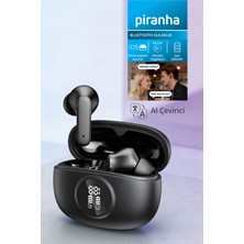 Piranha 9995 Aı Çeviri Tws Bluetooth Kulak Içi Kulaklık  | Anc/enc Gürültü Engelleme | LED Ekran Gösterge