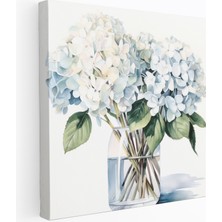 Popcasso Hortensia Minimalist Tasarım Hortensia Temalı Dekoratif Kanvas Tablo