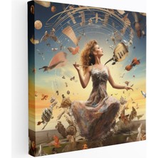Popcasso Metallica Surreal Metallica Surreal Koleksiyonu Dekoratif Kanvas Tablo