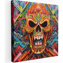 Popcasso Metal Müziği Lı Albüm Kapağı Tasarımı Kanvas Tablo