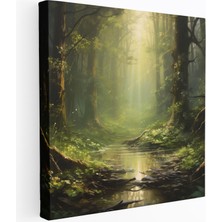 Popcasso Orta Dünya Büyülü Orman Modern Sanat Kanvas Tablo
