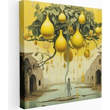 Popcasso Ters Çevrilen Limon Ağacı Modern Sanat Temalı Kanvas Tablo