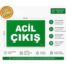 Ergündoğdu 'Acil Çıkış' Ikaz Uyarı Levhası Pvc 25X35 cm