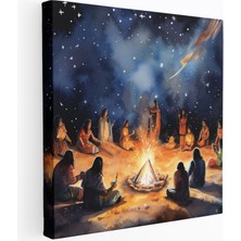 Popcasso Güneybatı Gece Manzara Modern Sanat Temalı Duvar Tablosu