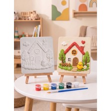 Tabdiko 15X15 Sevimli Ev Taş Boyama Seti – Çocuk ve Yetişkin Hobi Kiti